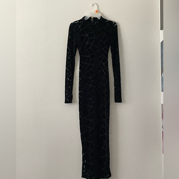 Little Black Mosaic Maxi Dress - Picture 2 of 3